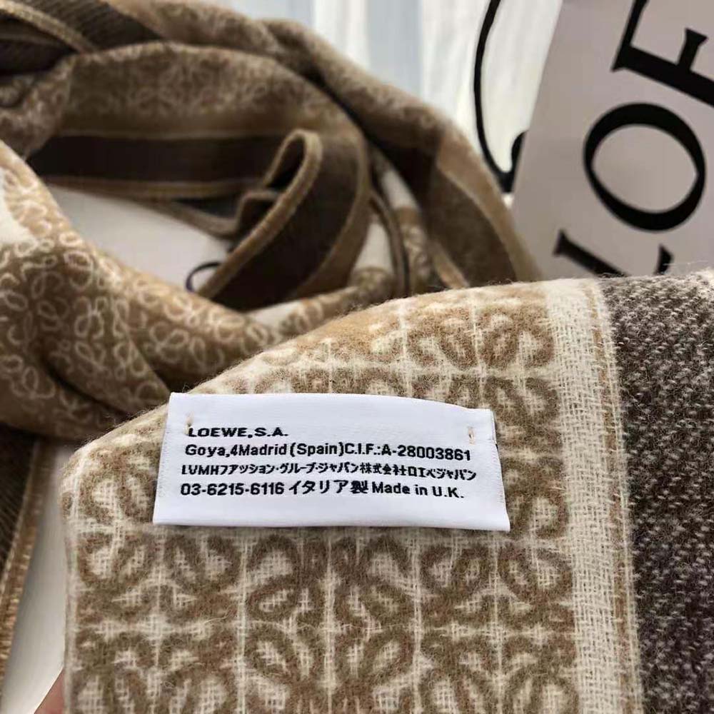 Loewe Unisex Love Scarf in Wool and Cashmere-White - image 10