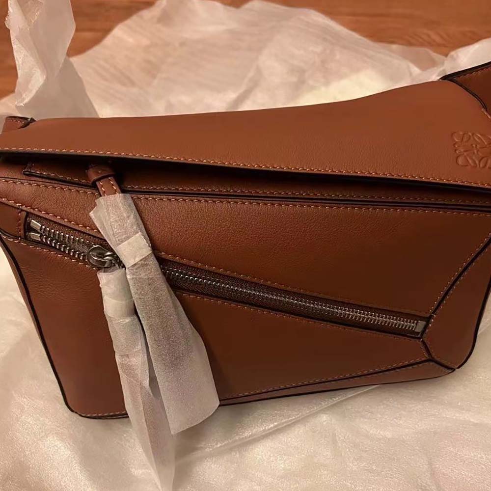 Loewe Unisex Small Puzzle Bumbag in Classic Calfskin-Brown - image 7