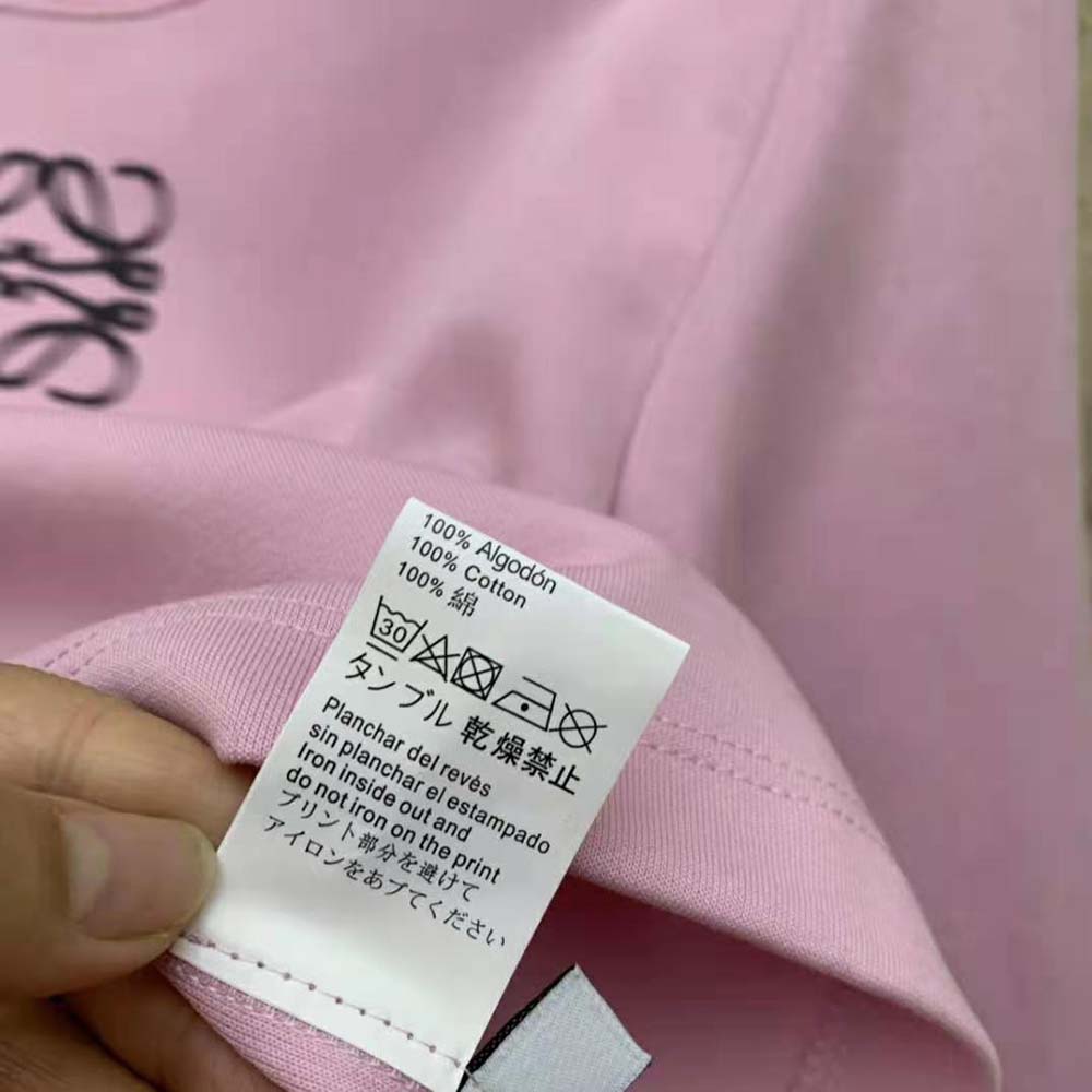 Loewe Women Cropped T-shirt in Cotton-Pink - image 10