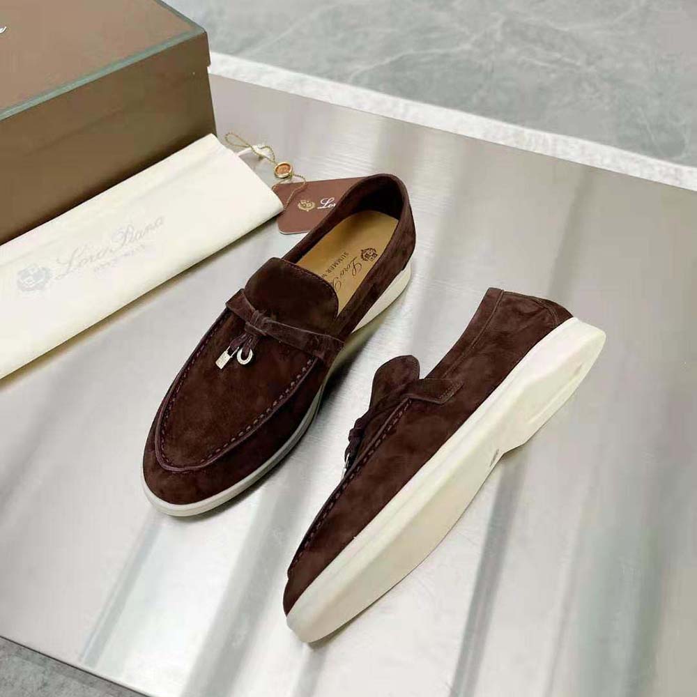 Loro Piana Unisex Summer Charms Walk Loafers-Brown - image 8