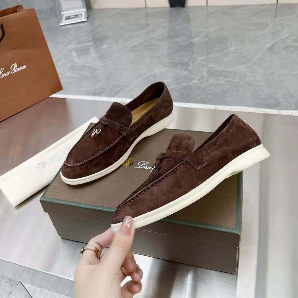 Loro Piana Unisex Summer Charms Walk Loafers-Brown - image 5