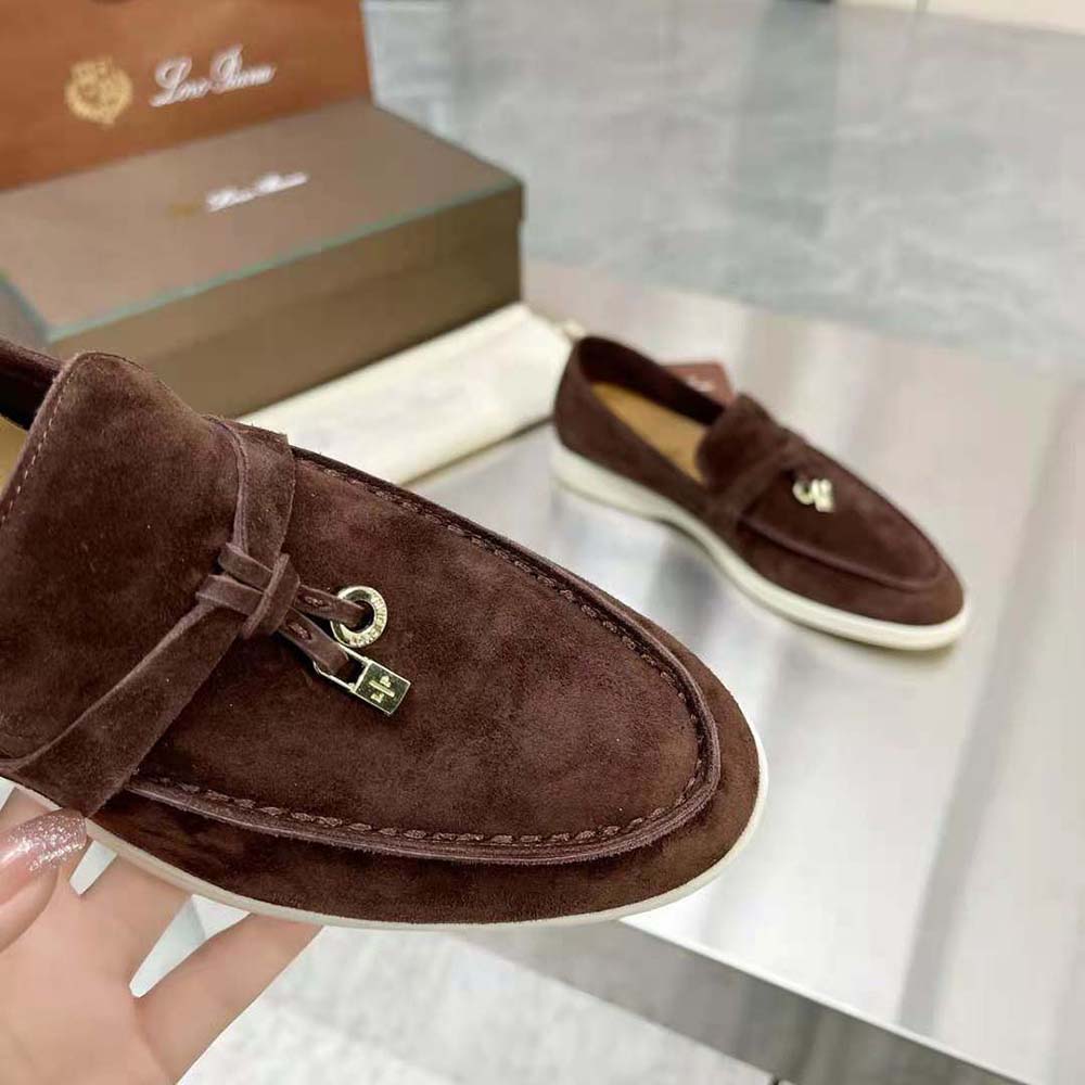 Loro Piana Unisex Summer Charms Walk Loafers-Brown - image 7