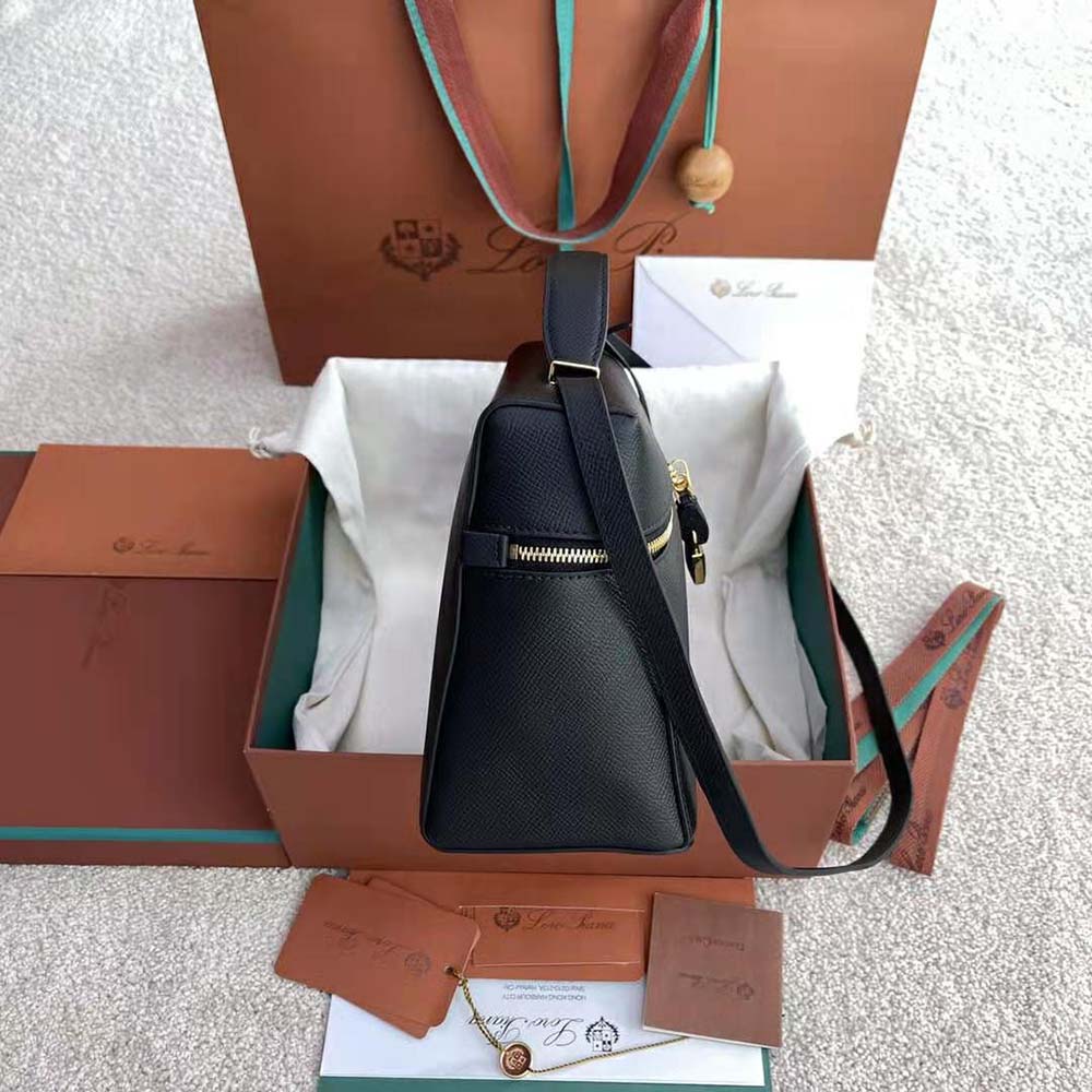Loro Piana Women Extra Bag in Calfskin Leather-Black - image 5