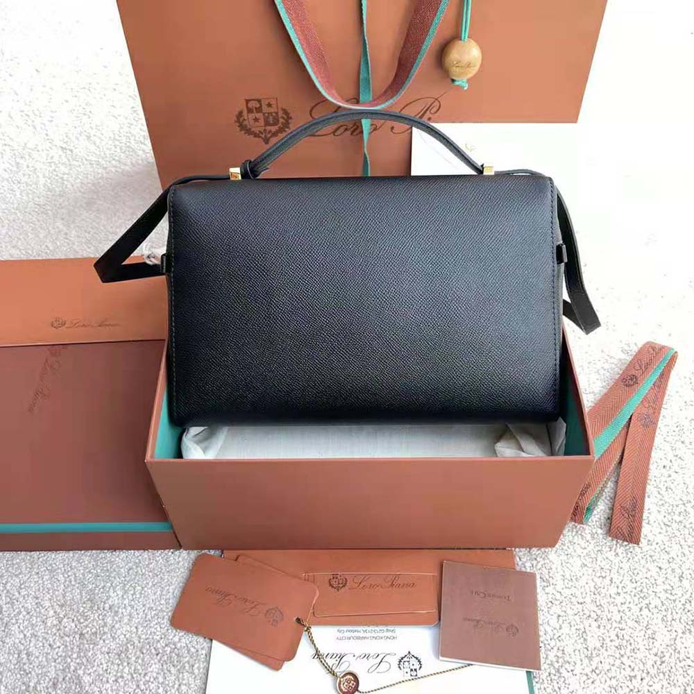 Loro Piana Women Extra Bag in Calfskin Leather-Black - image 4