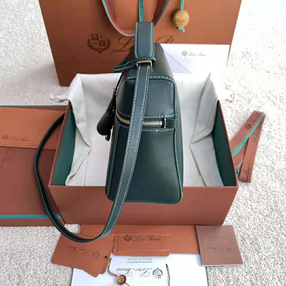 Loro Piana Women Extra Bag in Calfskin Leather-Green - image 7
