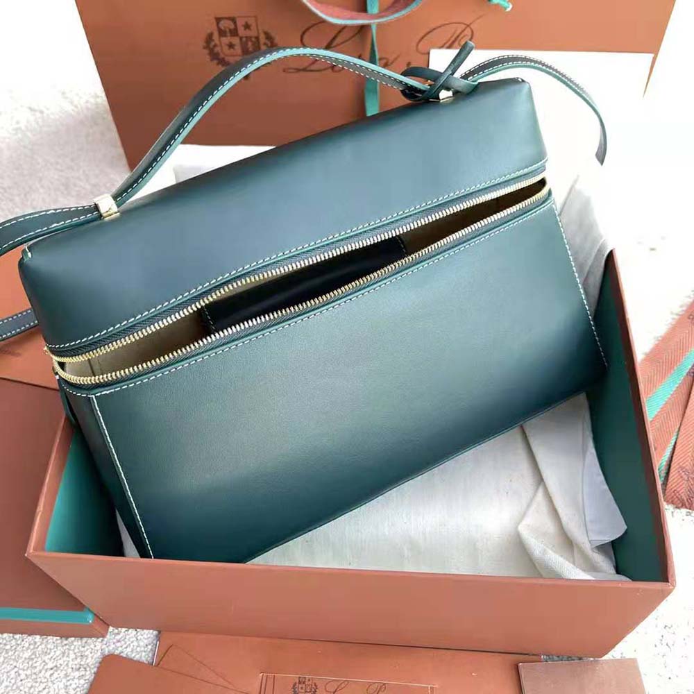 Loro Piana Women Extra Bag in Calfskin Leather-Green - image 4