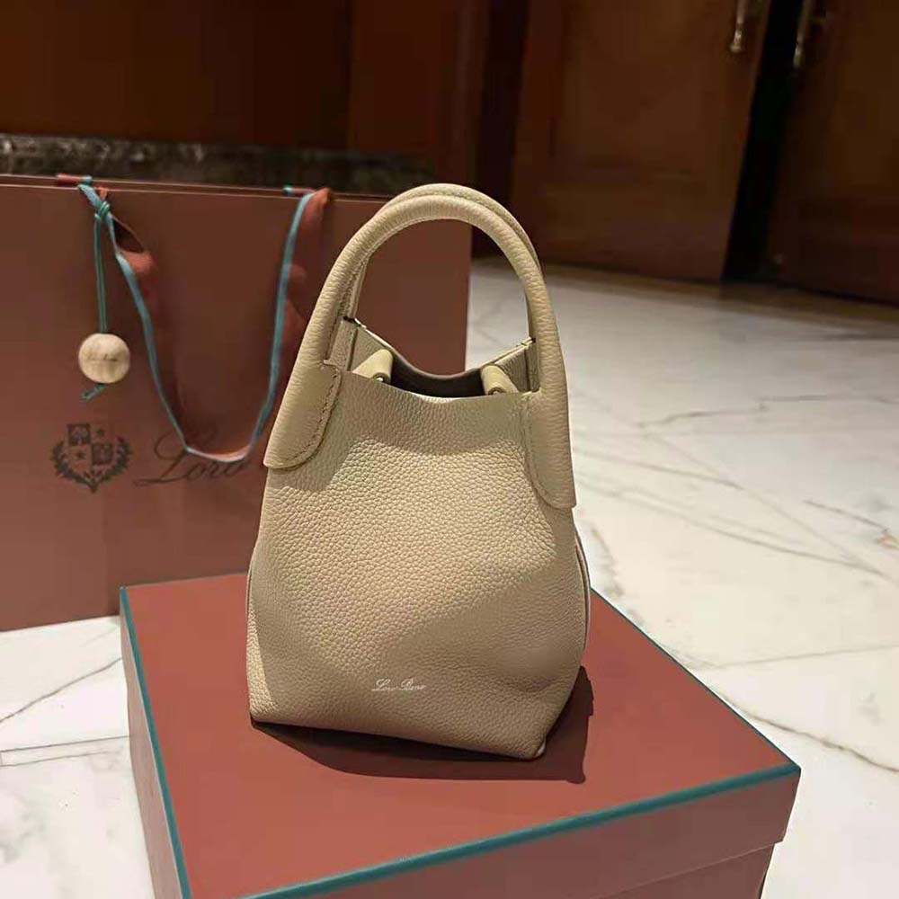Close-up of gold-tone hardware on Loro Piana Women Micro Bale Bag