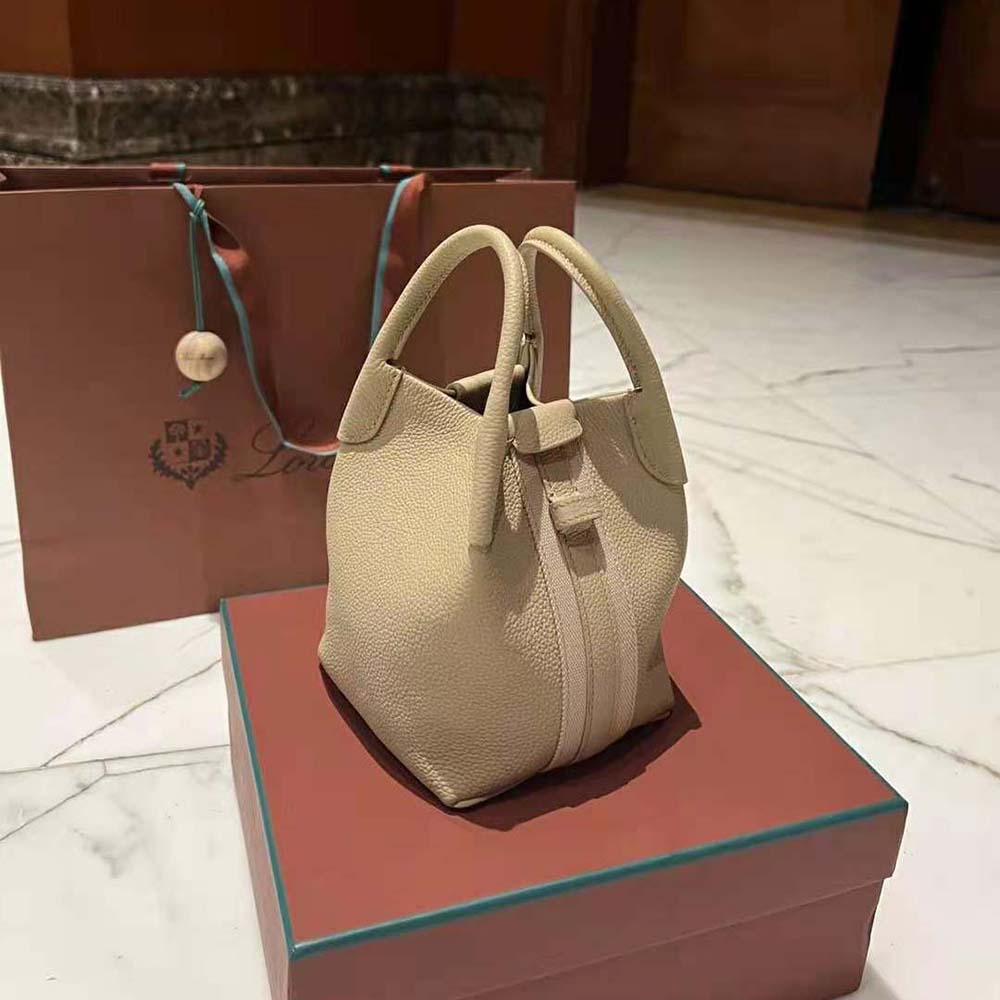 Loro Piana Women Micro Bale Bag in Calfskin Leather-Beige - image 5