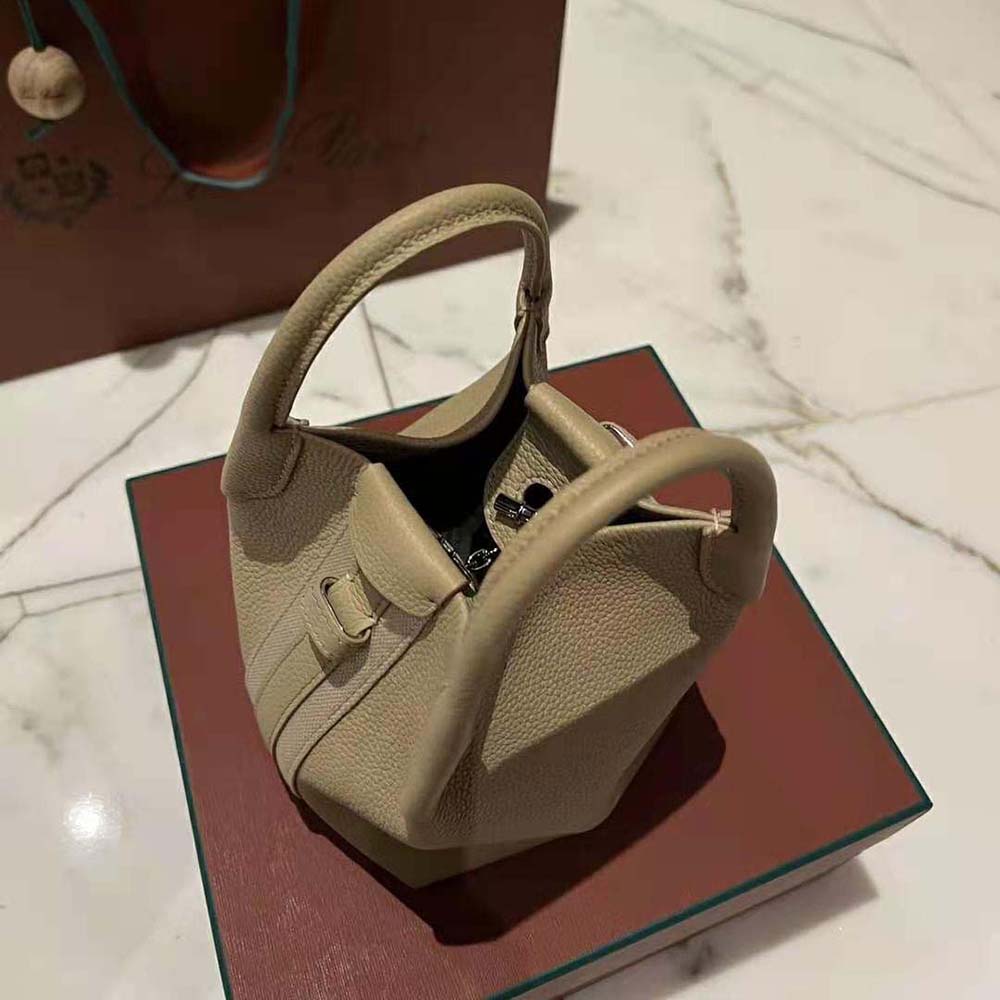 Loro Piana Women Micro Bale Bag in Calfskin Leather-Beige - image 7