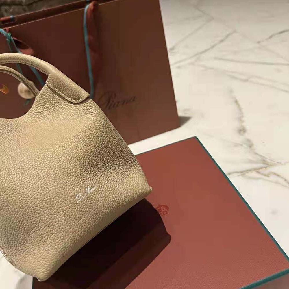 Loro Piana Women Micro Bale Bag in Calfskin Leather-Beige - image 10