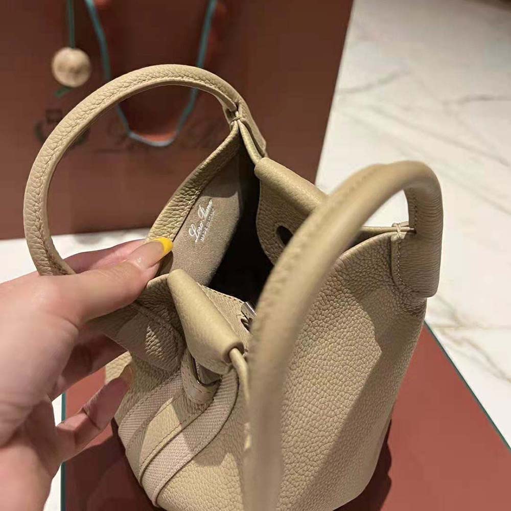 Loro Piana Women Micro Bale Bag in Calfskin Leather-Beige - image 9