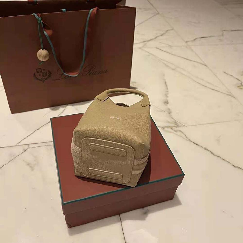 Loro Piana Women Micro Bale Bag in Calfskin Leather-Beige - image 6