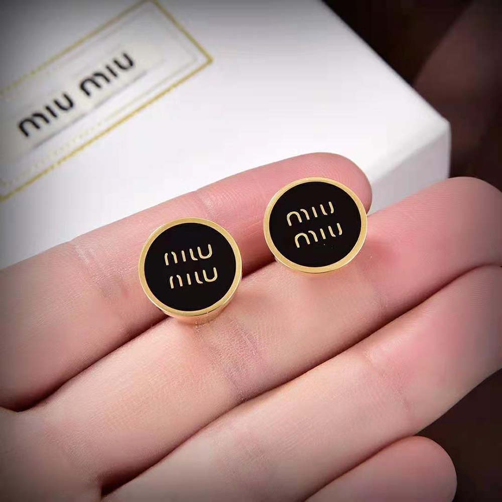 Miu Miu Women Enameled Metal Earrings - image 5