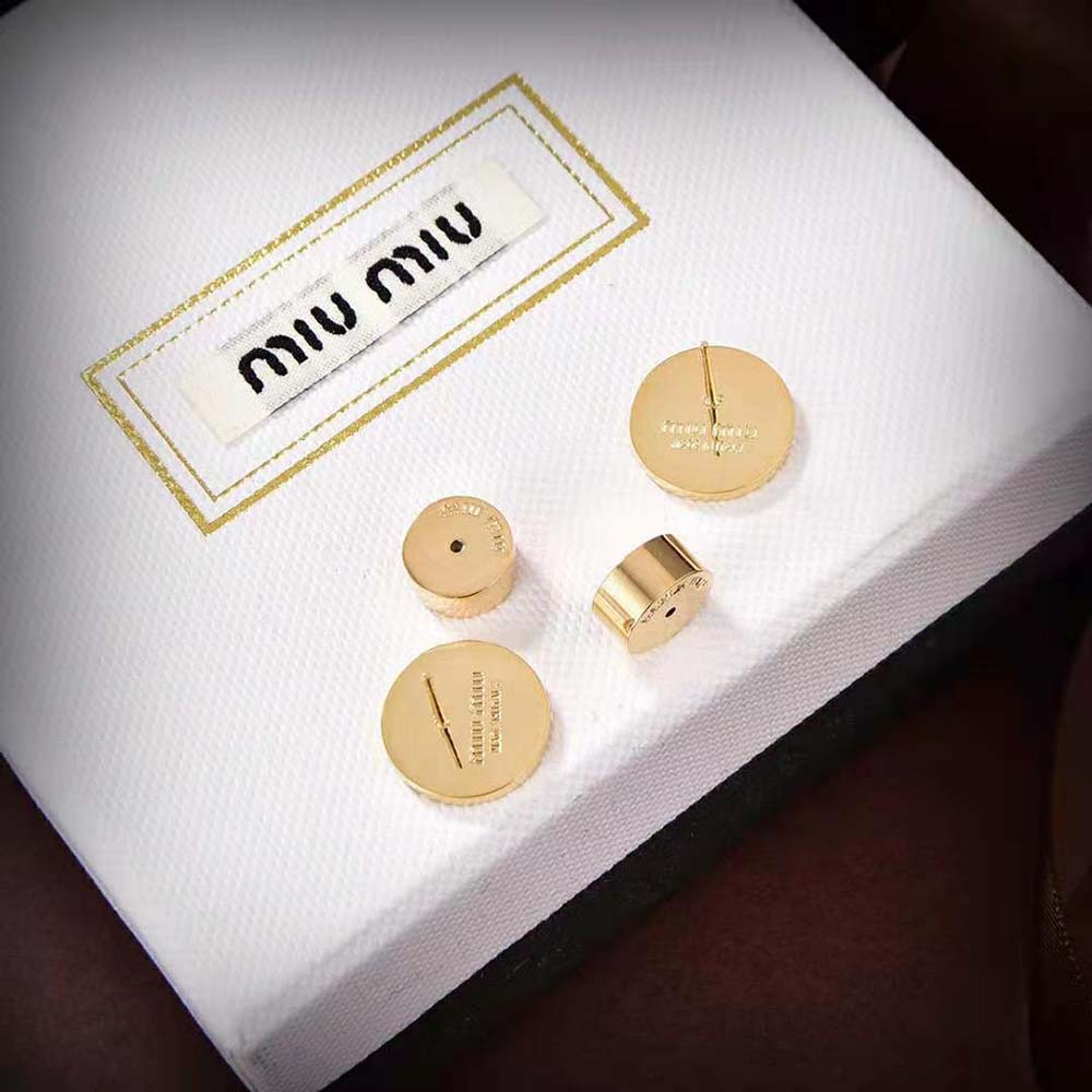 Miu Miu Women Enameled Metal Earrings - image 4