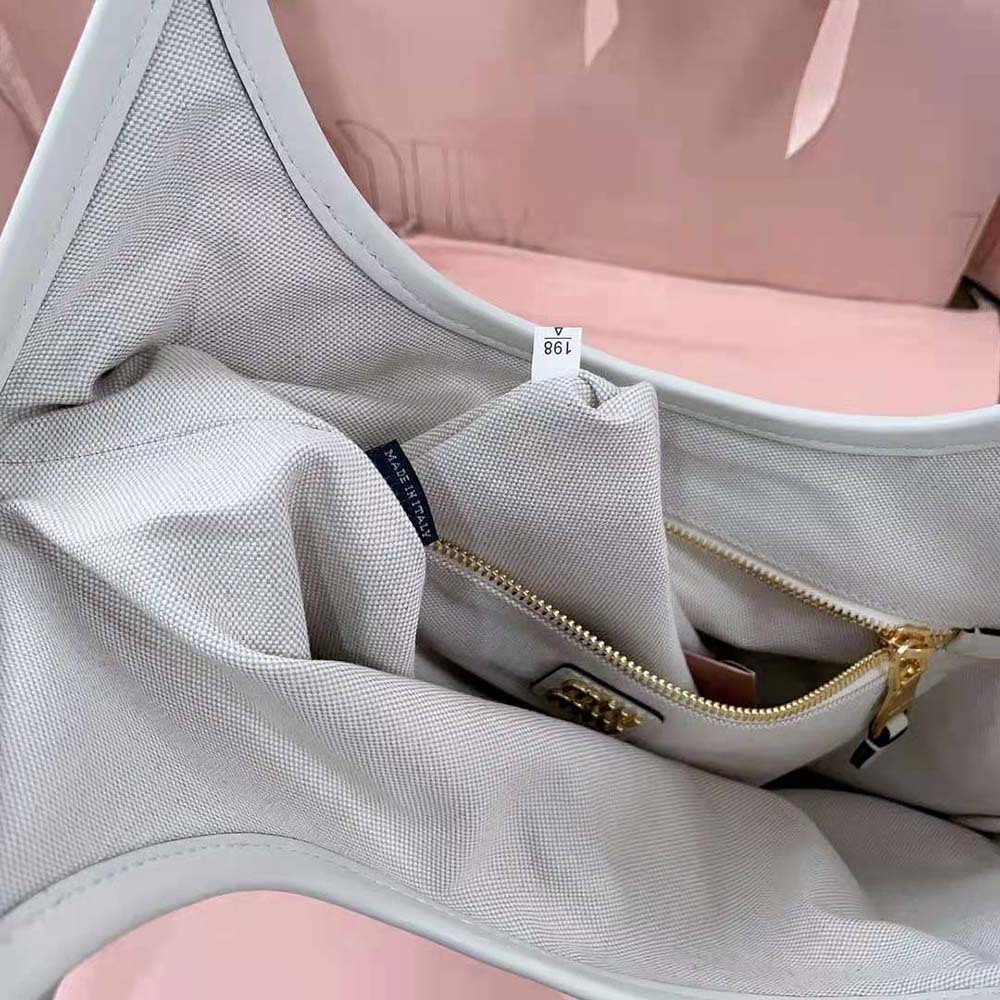 Miu Miu Women IVY Leather Bag with Leather Lettering Logo-White - image 9