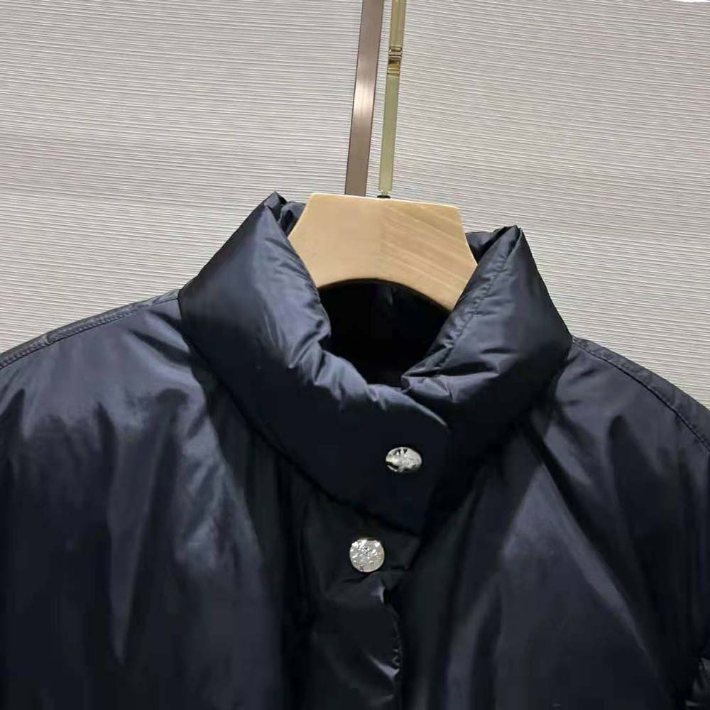 Prada Women Cropped Re-Nylon Down Jacket-Black - image 7