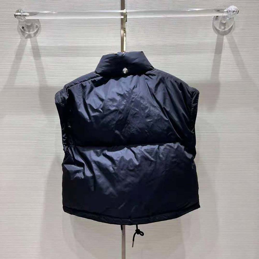 Prada Women Cropped Re-Nylon Down Jacket-Black - image 5