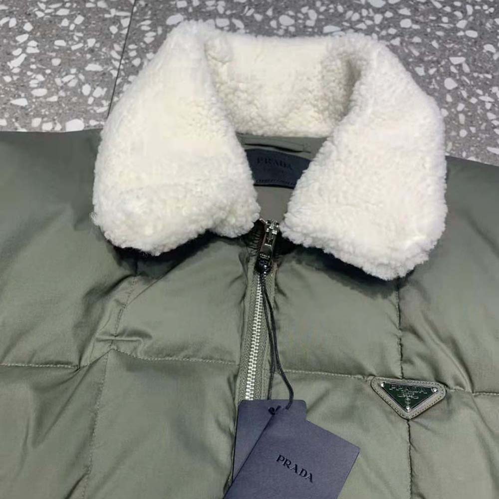 Prada Men Cropped Technical Cotton Down Jacket - image 6