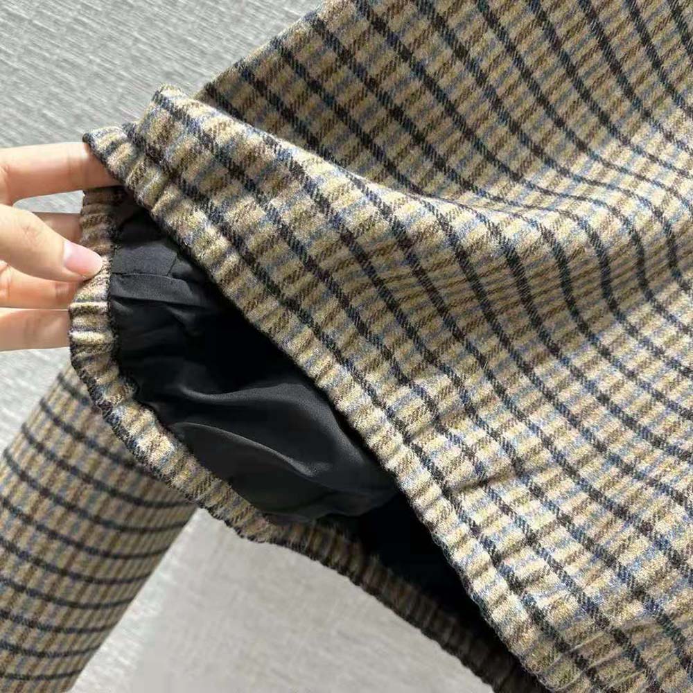 Prada Women Cashgora Check Top with Triangle logo - image 9