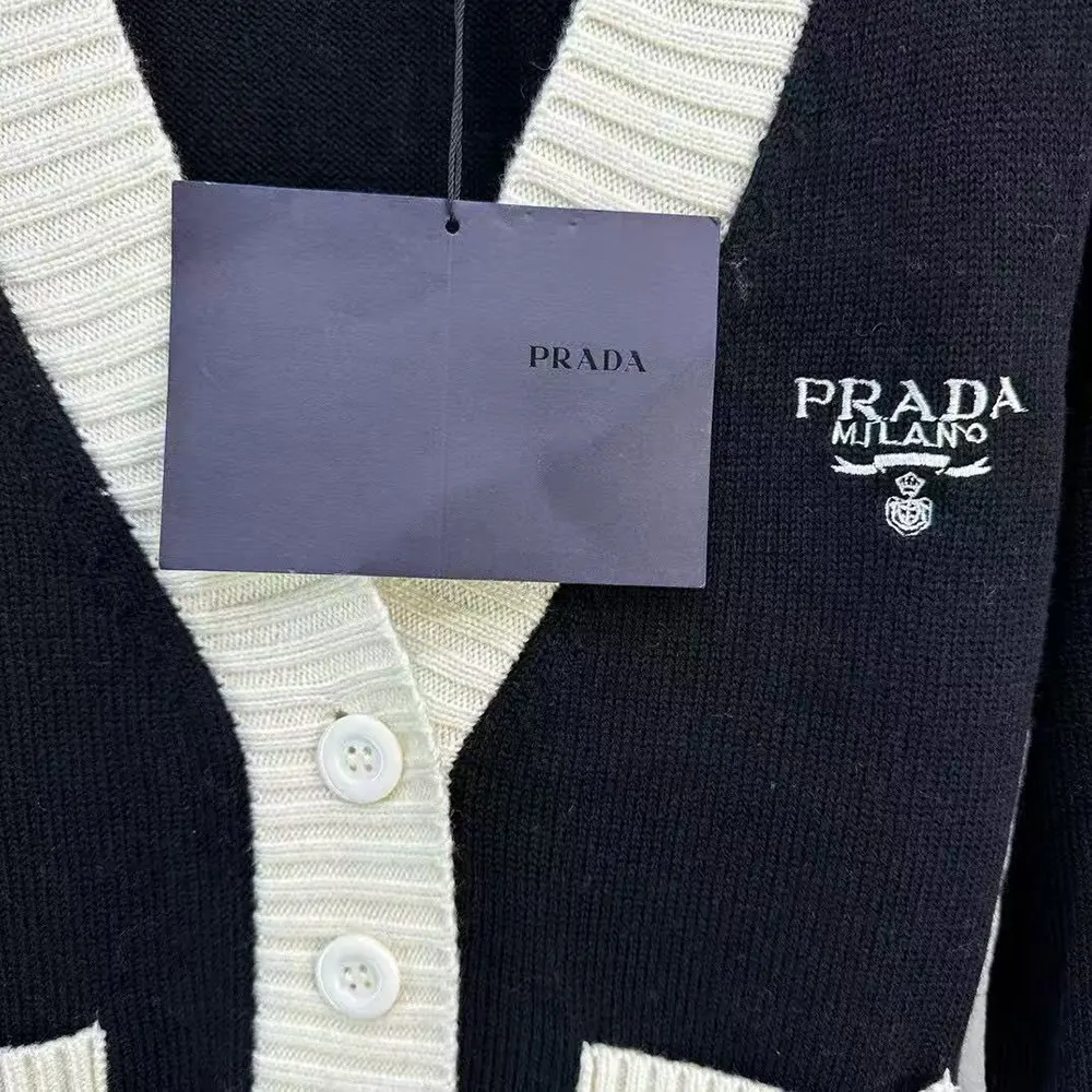 Prada Women Cashmere and Silk Cardigan-Black - image 7