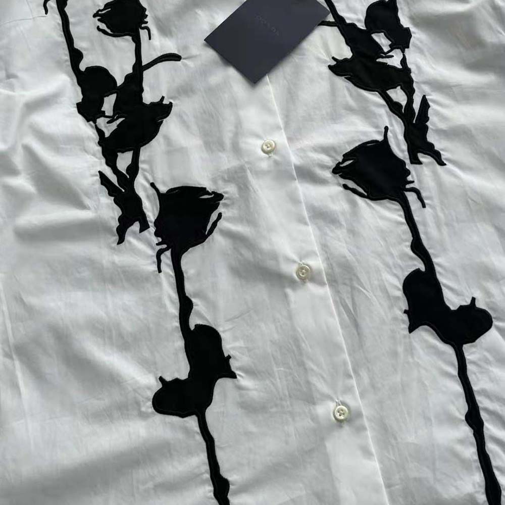 Prada Women Embroidered Poplin Shirt - image 7