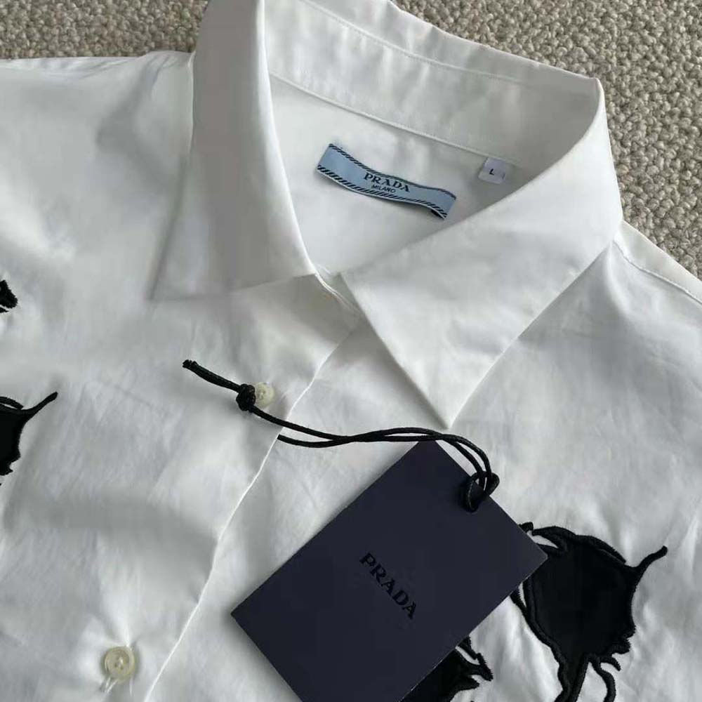 Prada Women Embroidered Poplin Shirt - image 5
