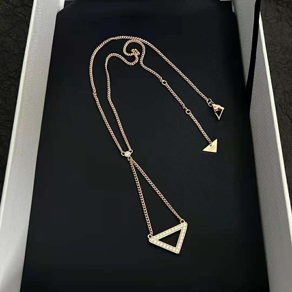 Prada Women Eternal Gold Cut-out Pendant Necklace in Yellow Gold with Diamonds - image 6