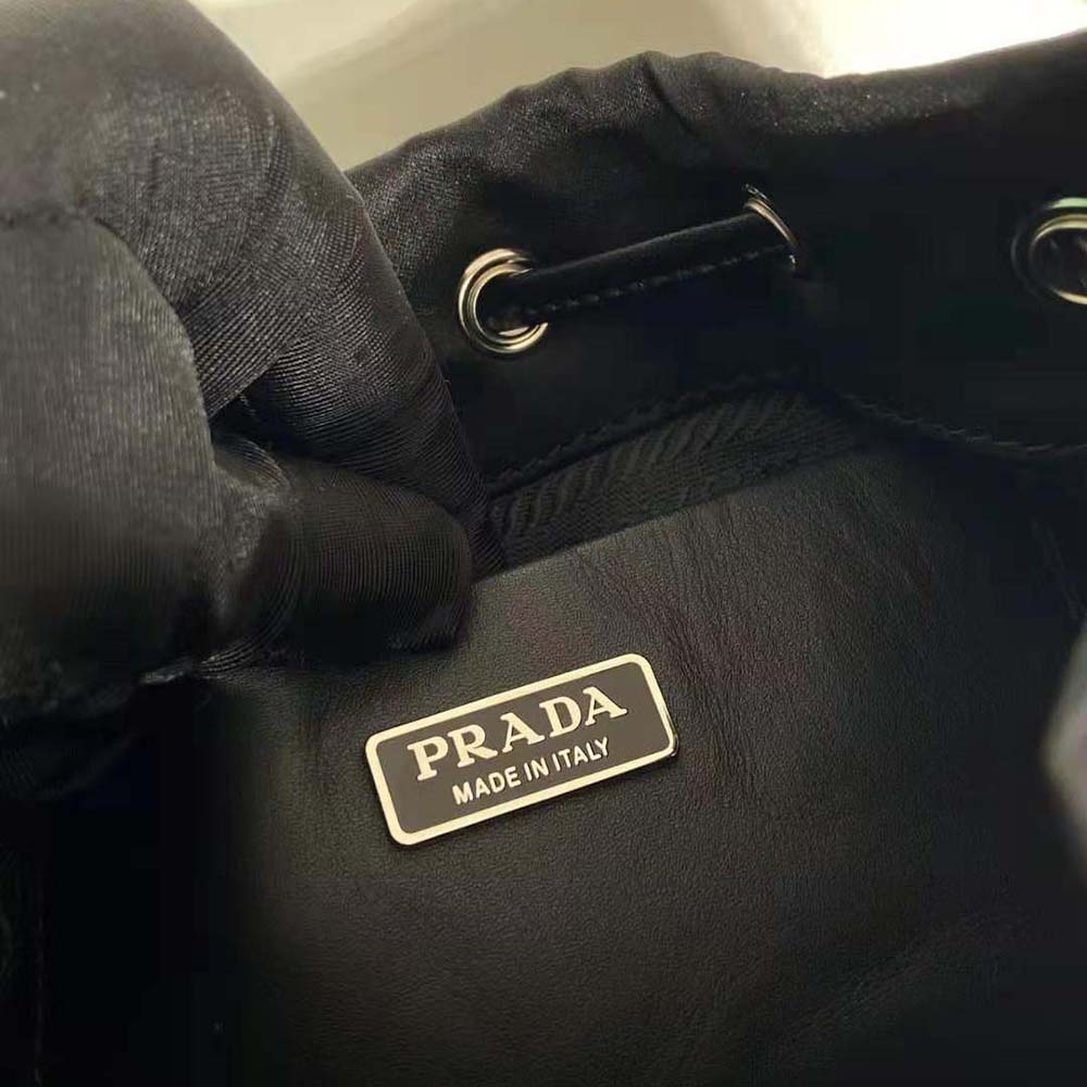 Prada Women Satin Mini-bag with Crystals-Black - image 9