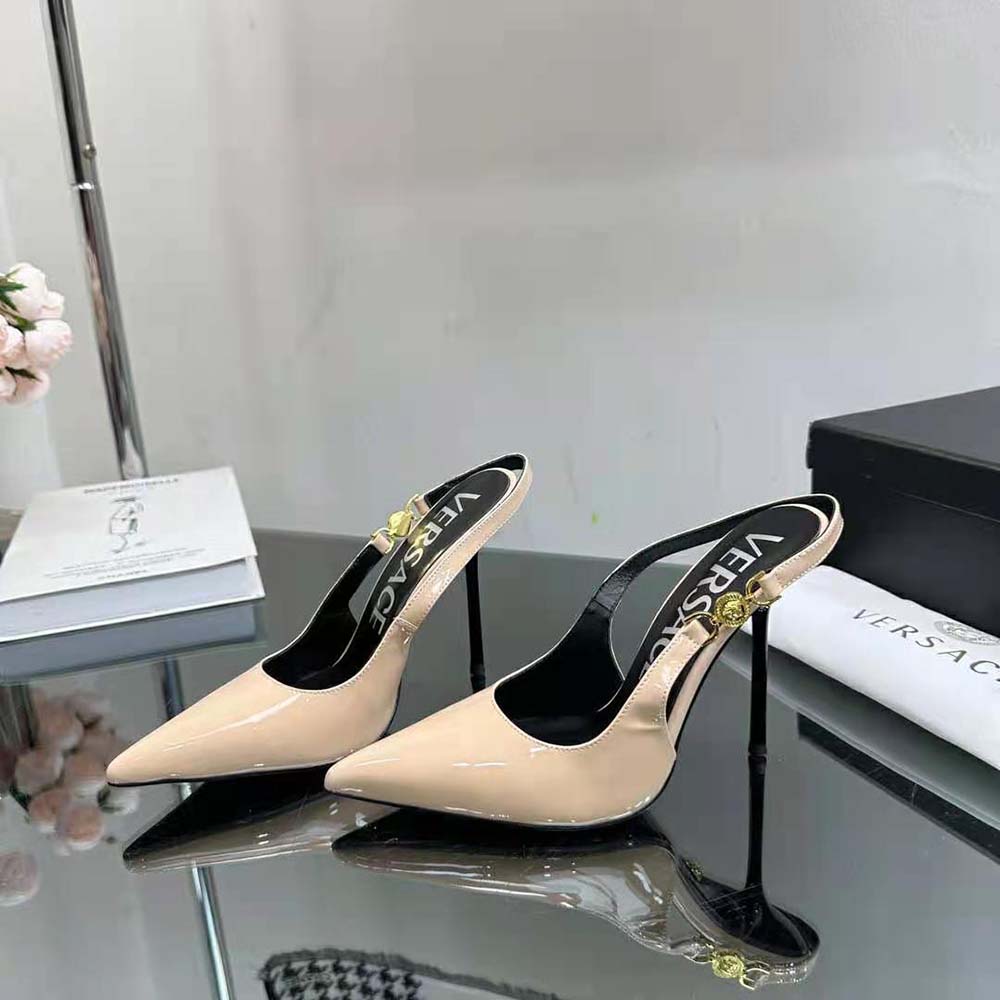 Versace Women Medusa ’95 Slingback Pumps-Pink - image 5