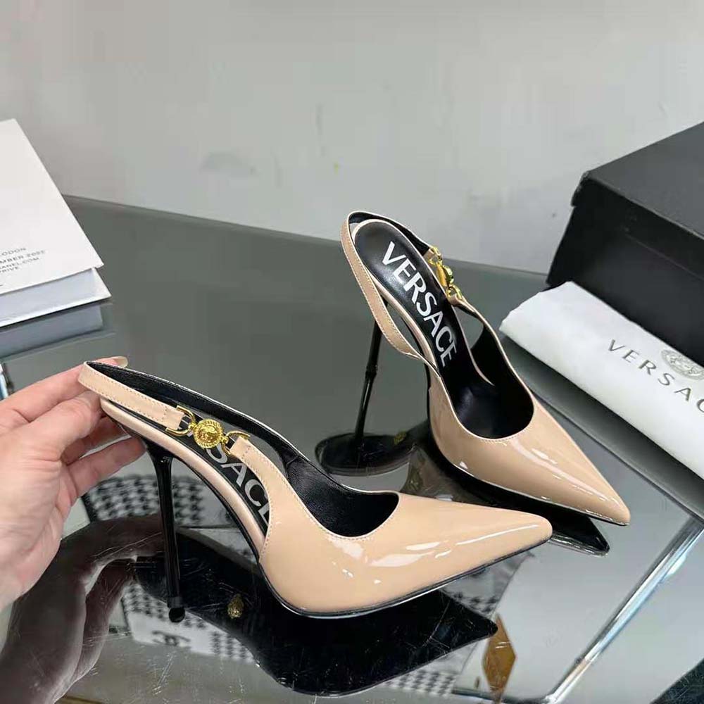 Versace Women Medusa ’95 Slingback Pumps-Pink - image 9