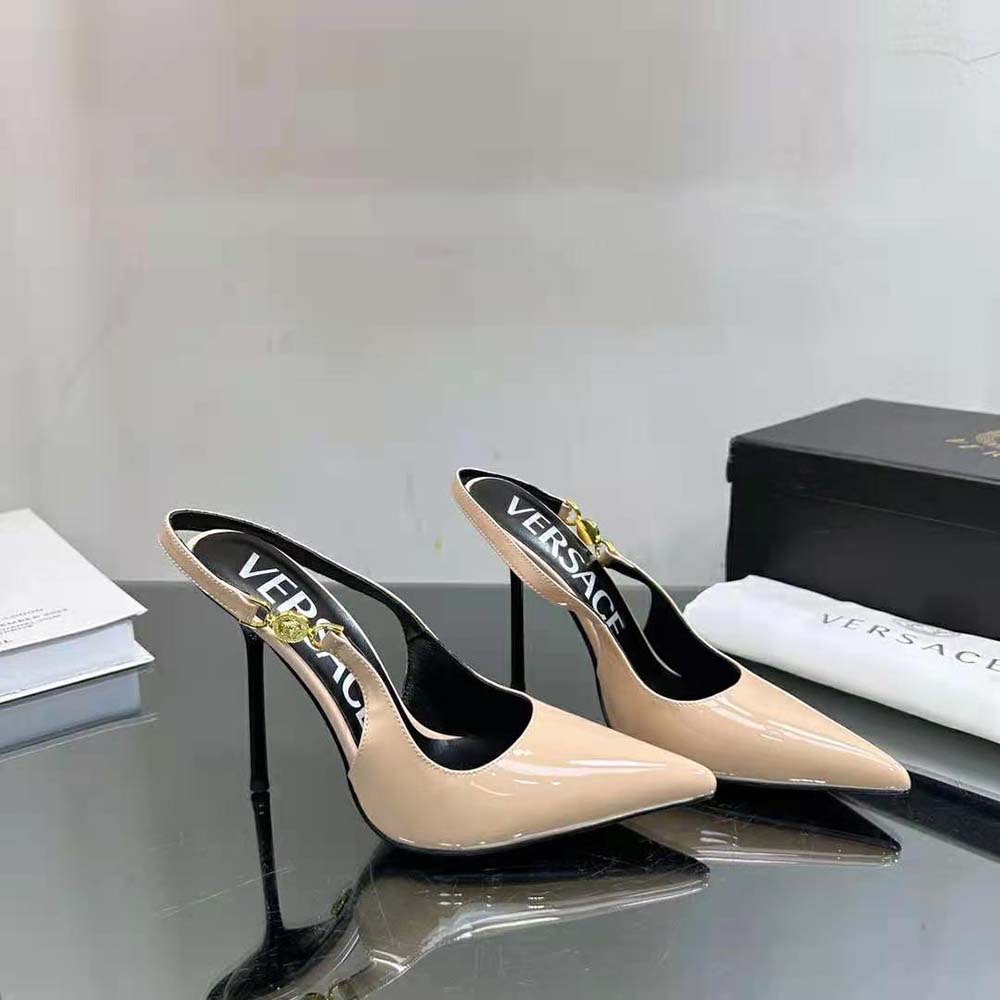 Versace Women Medusa ’95 Slingback Pumps-Pink - image 6