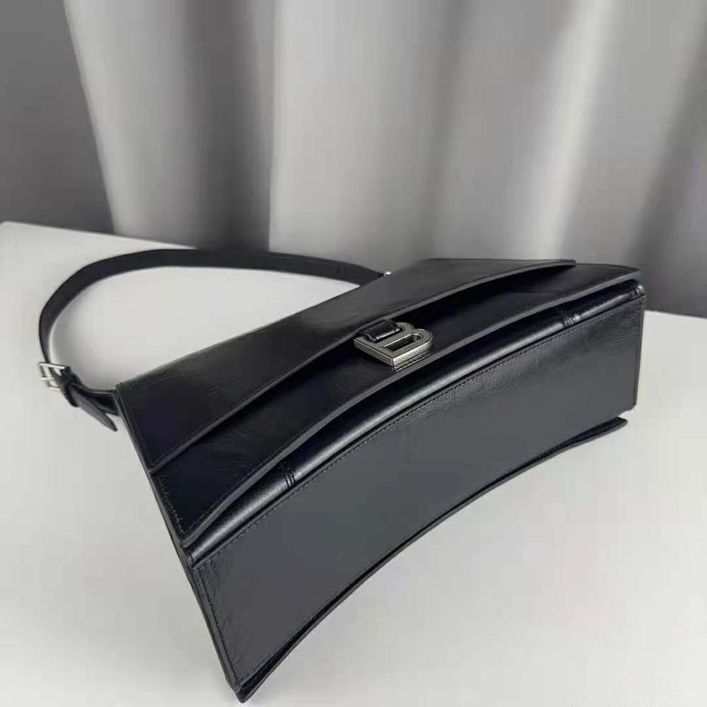 Balenciaga Women Crush Medium Sling Bag in Black Paper Calfskin - image 4