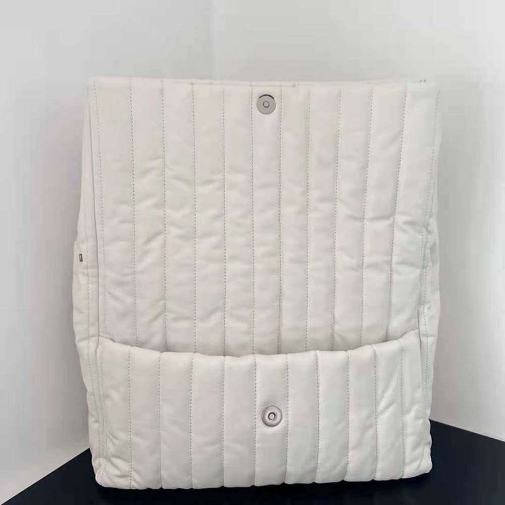 Balenciaga Women Monaco Medium Chain Bag Quilted in off White - image 6