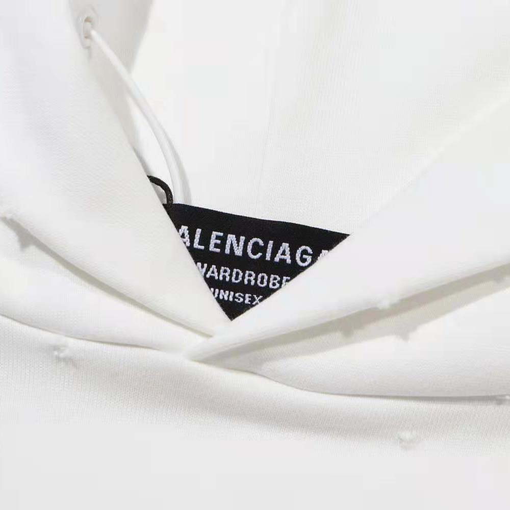 Balenciaga Women Top League Hoodie Oversized in White - image 9