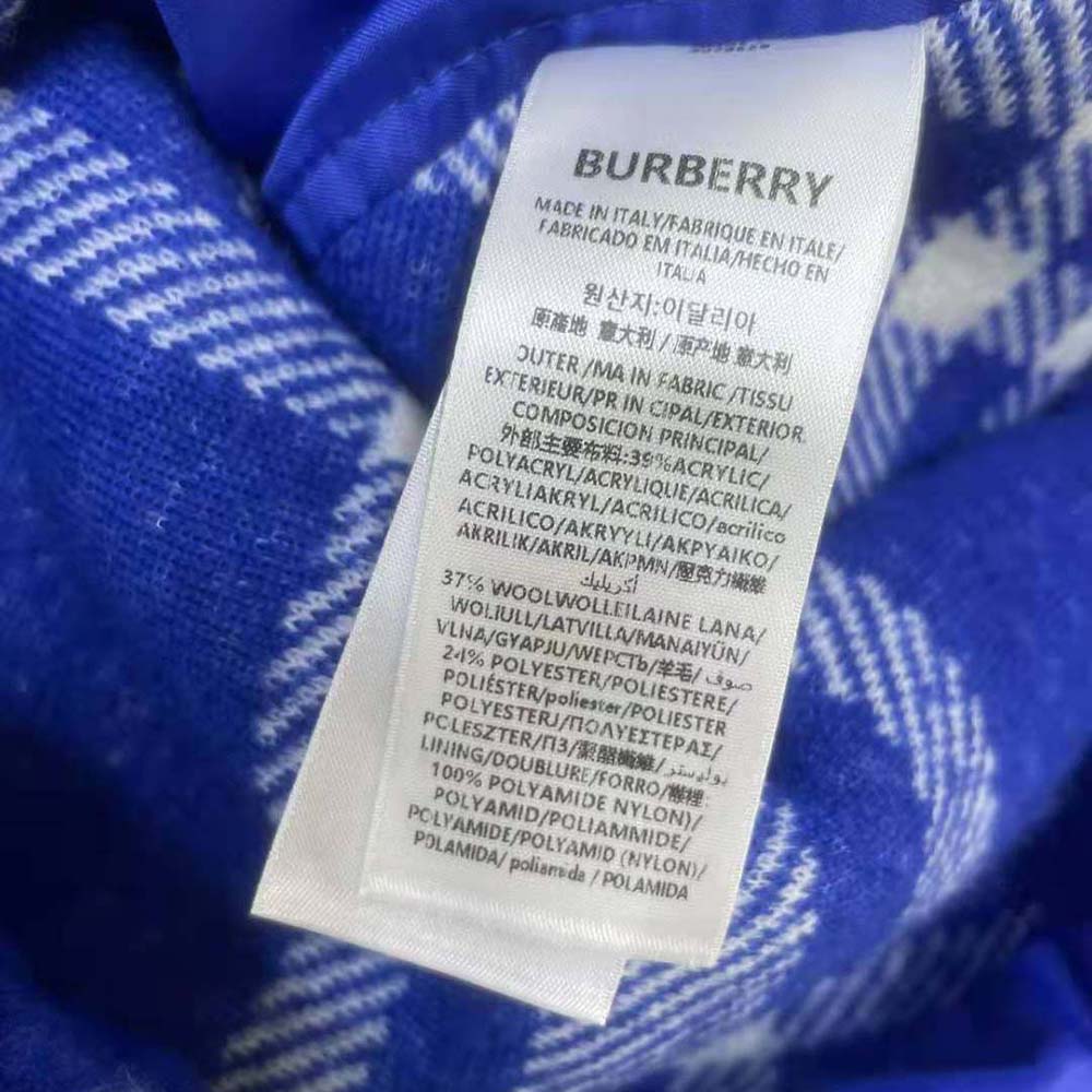 Burberry Women Check Fleece Hoodie-Blue - image 10