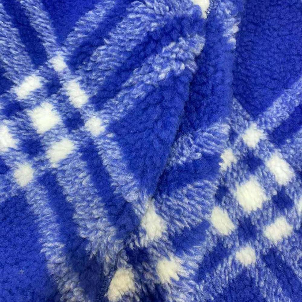 Burberry Women Check Fleece Hoodie-Blue - image 9