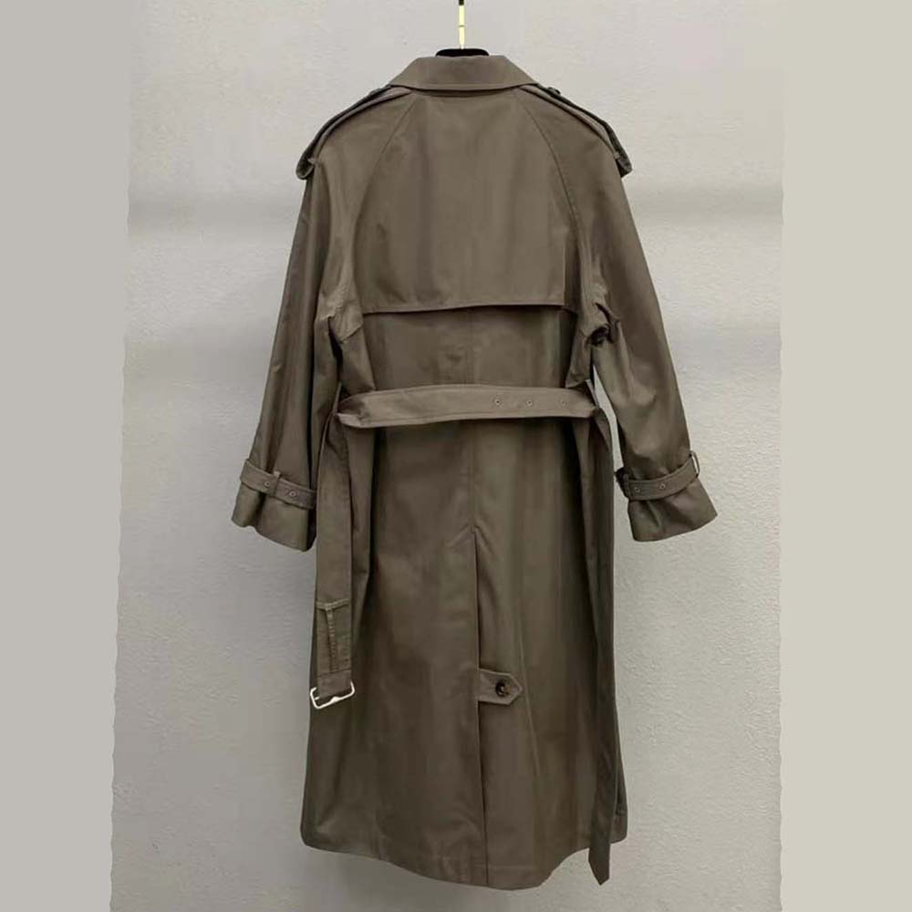 Burberry Men Long Castleford Trench Coat-Green - image 4
