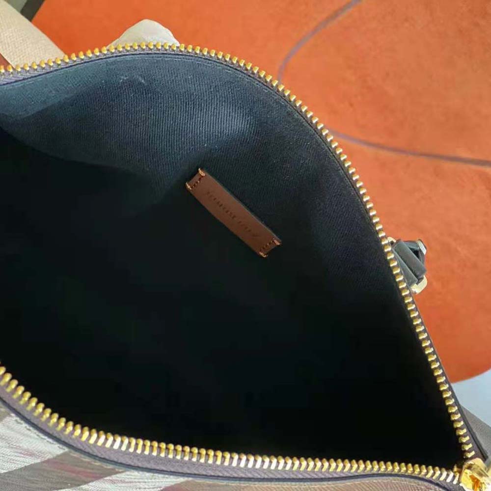 Burberry Women Check Medium Bowling Bag-Black - image 10