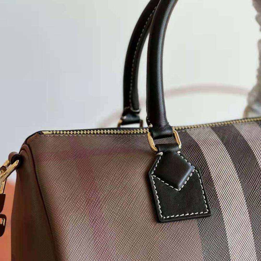 Burberry Women Check Medium Bowling Bag-Black - image 9