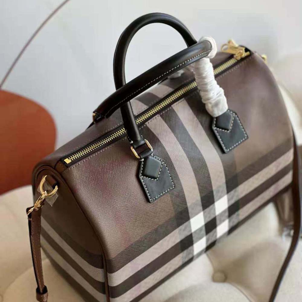 Burberry Women Check Medium Bowling Bag-Black - image 7