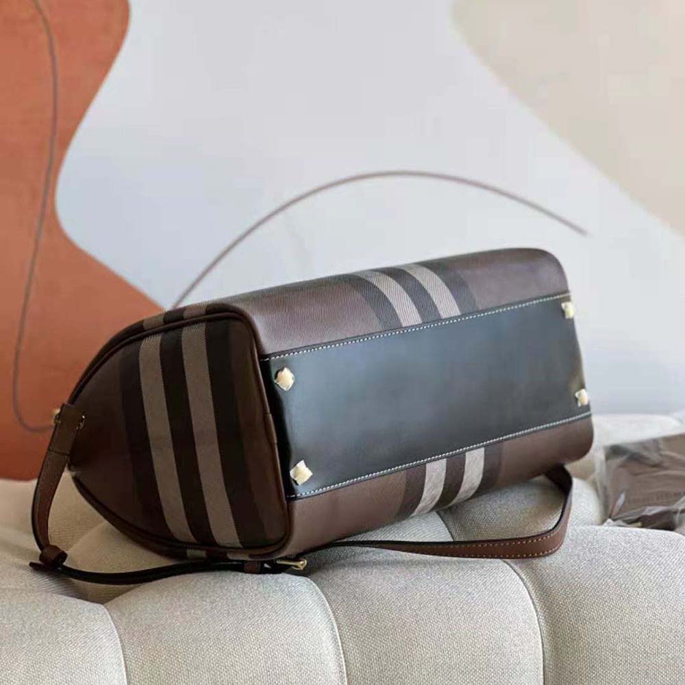Burberry Women Check Medium Bowling Bag-Black - image 6