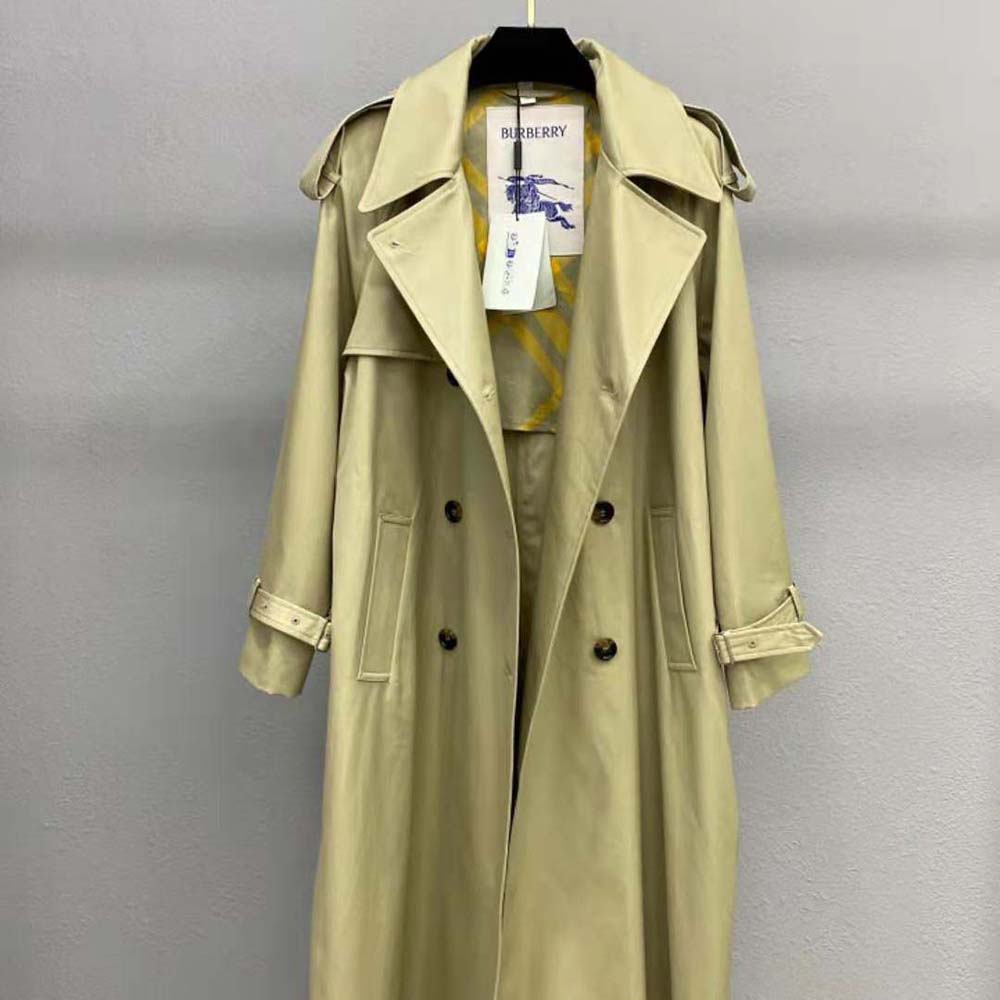 Burberry Men Long Castleford Trench Coat-Beige - image 4