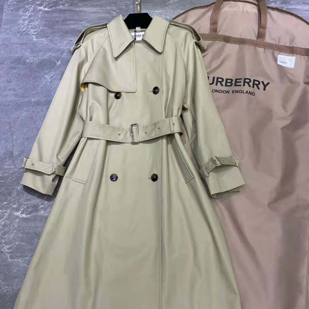 Burberry Men Long Castleford Trench Coat-Beige - image 5