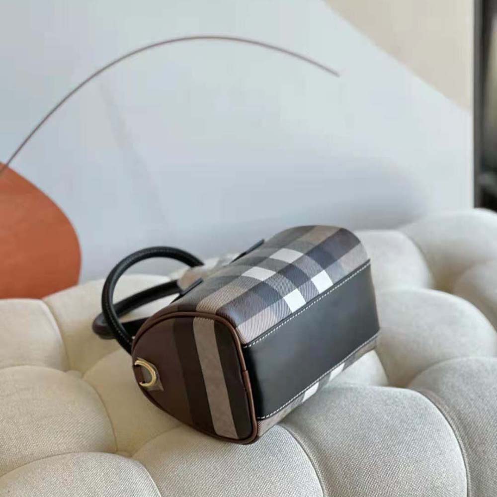 Burberry Women Mini Check Bowling Bag-Black - image 6