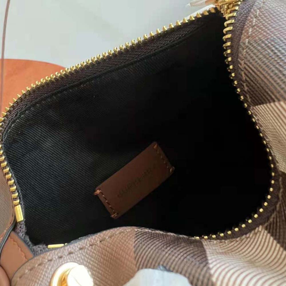 Burberry Women Mini Check Bowling Bag-Black - image 9