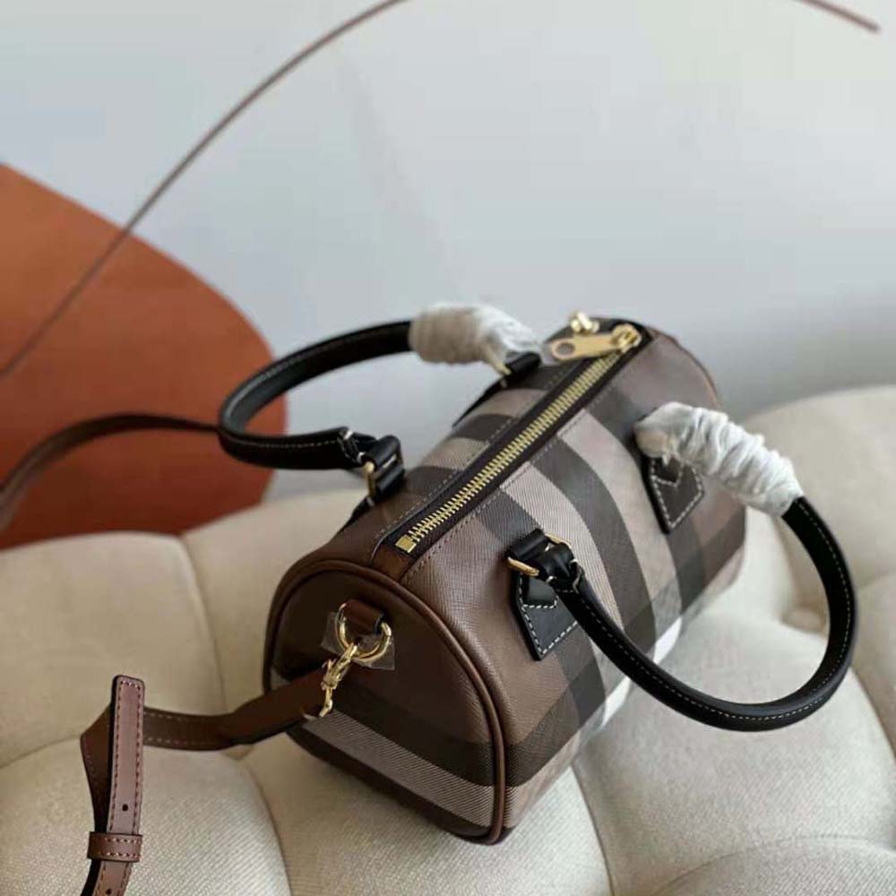 Burberry Women Mini Check Bowling Bag-Black - image 5