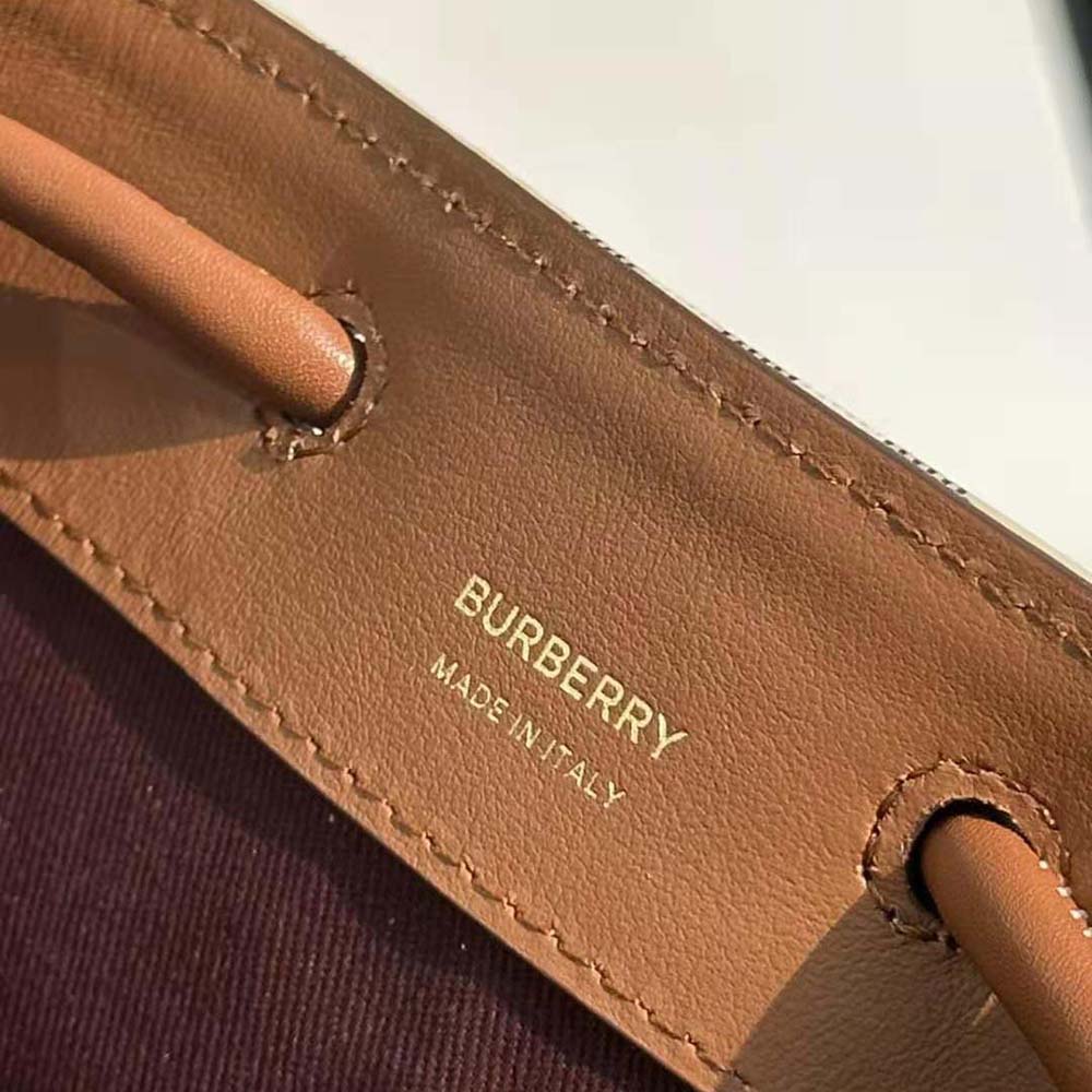 Burberry Women Mini TB Bucket Bag-Brown - image 10