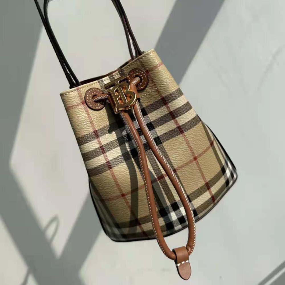 Burberry Women Mini TB Bucket Bag-Brown - image 5