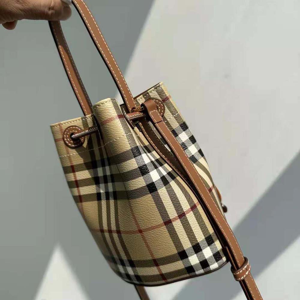 Burberry Women Mini TB Bucket Bag-Brown - image 6