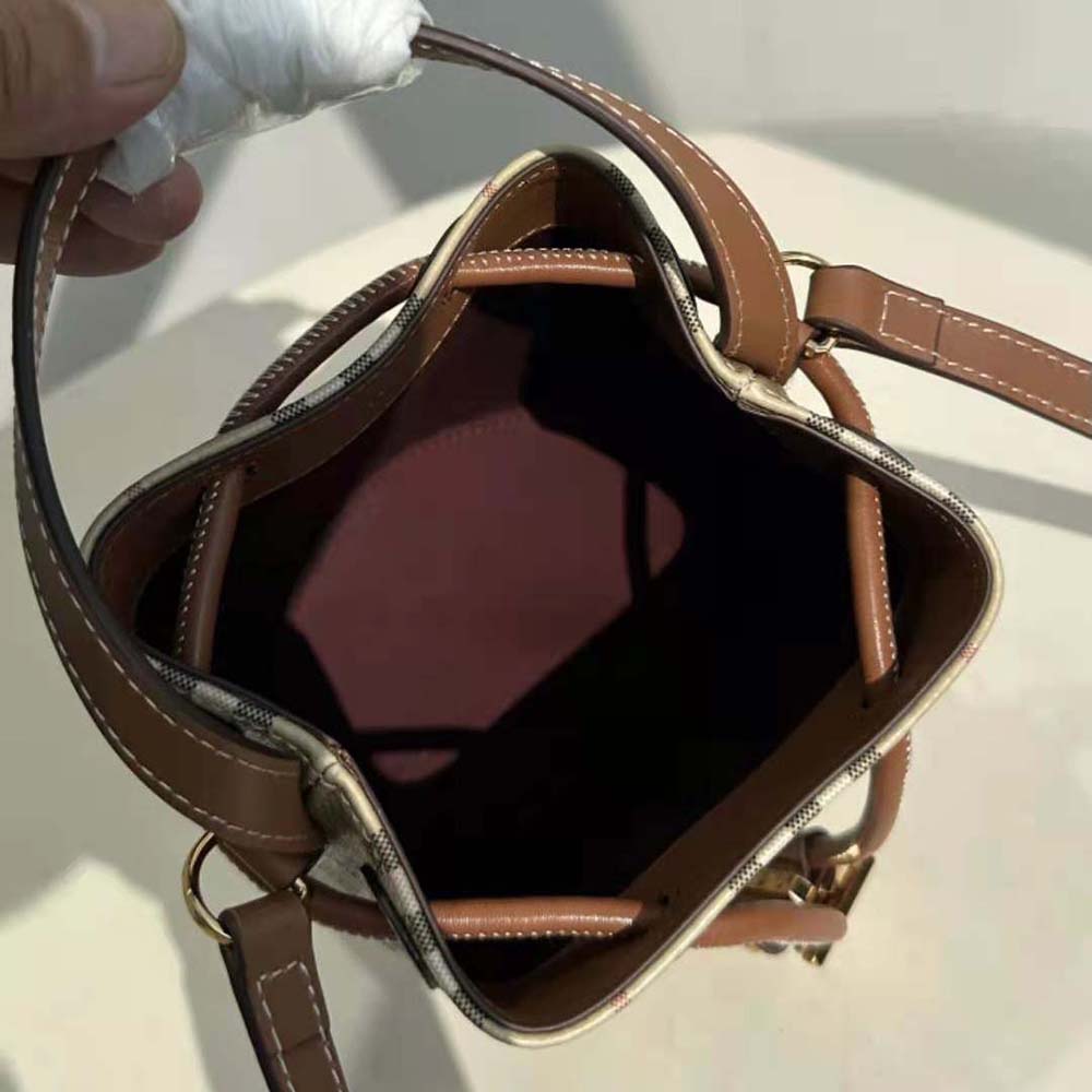 Burberry Women Mini TB Bucket Bag-Brown - image 9